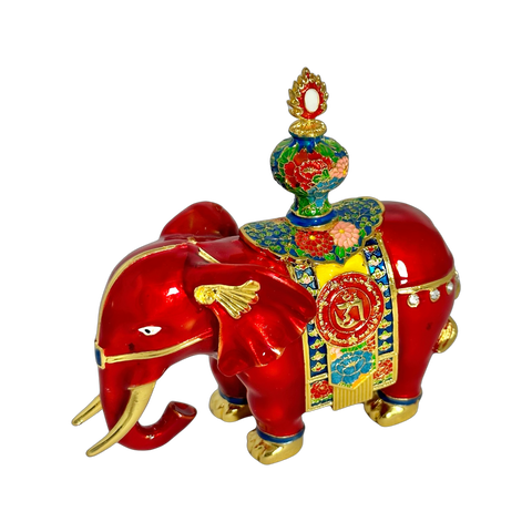 Bejewelled Red Prosperity Elephant