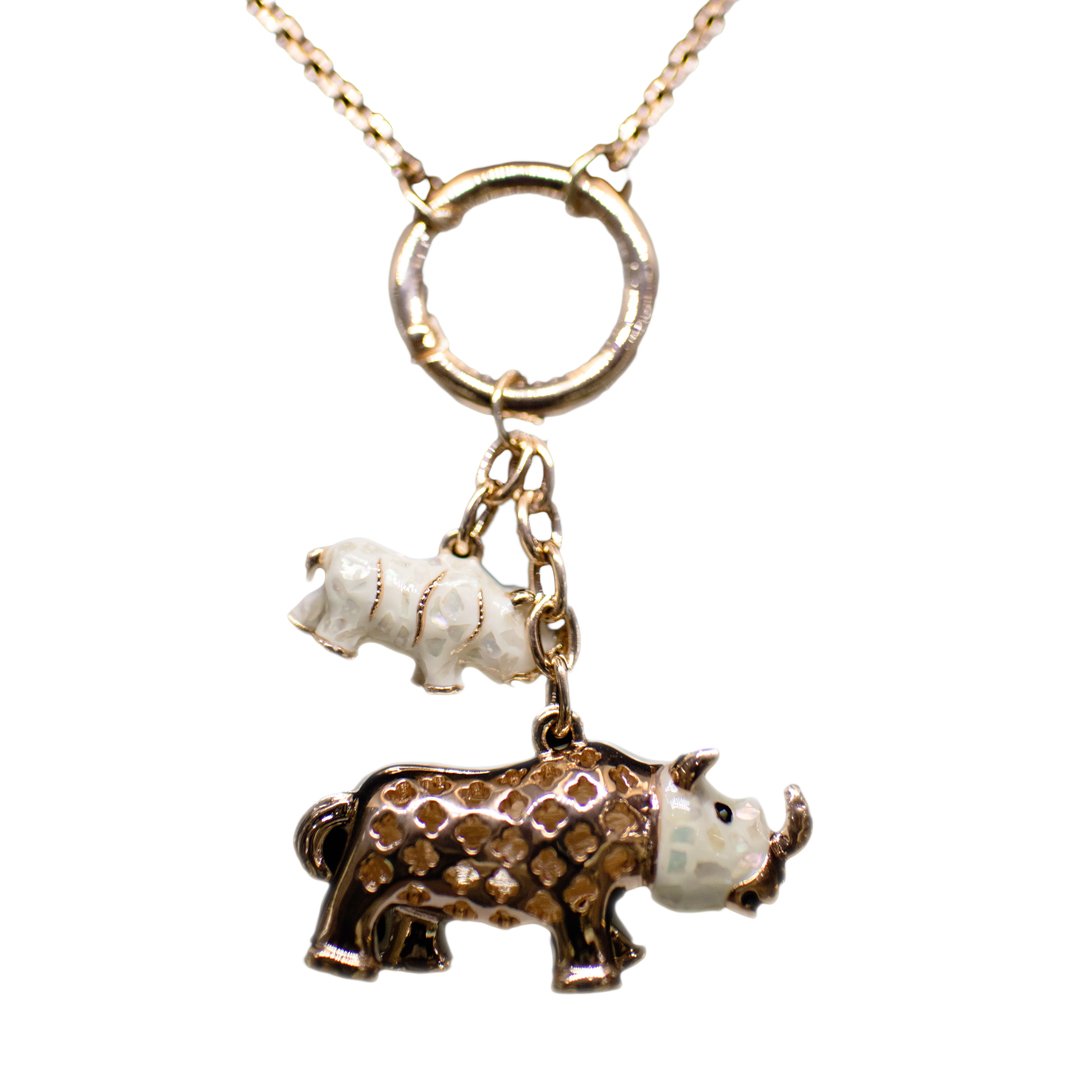 Rhino Necklace Ivory