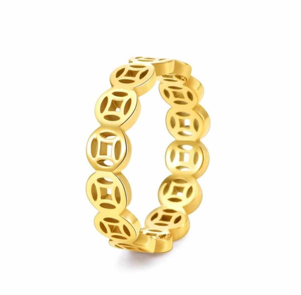 Fortune Coin Ring Gold