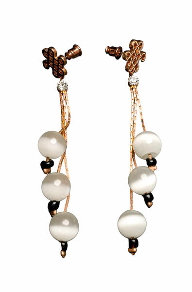 Mystic Knot Earrings with Drop Beads