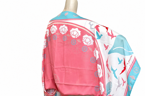 Kimono Print- Pink/Blue