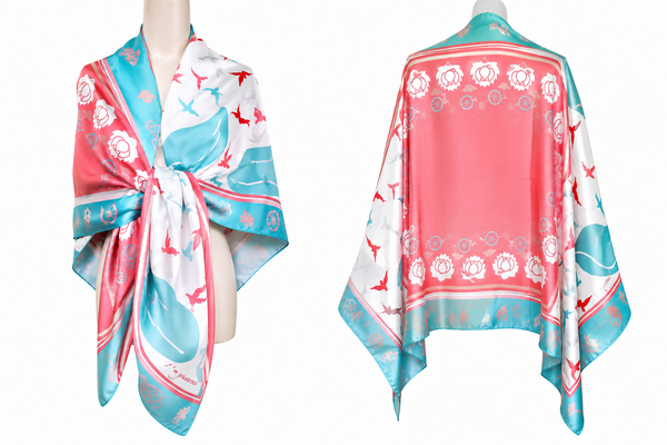 Kimono Print- Pink/Blue