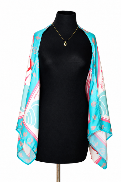 Kimono Print- Pink/Blue