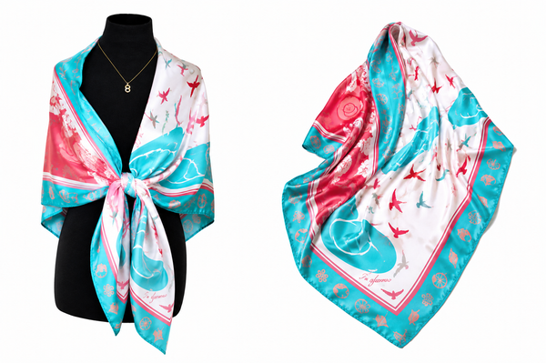 Kimono Print- Pink/Blue