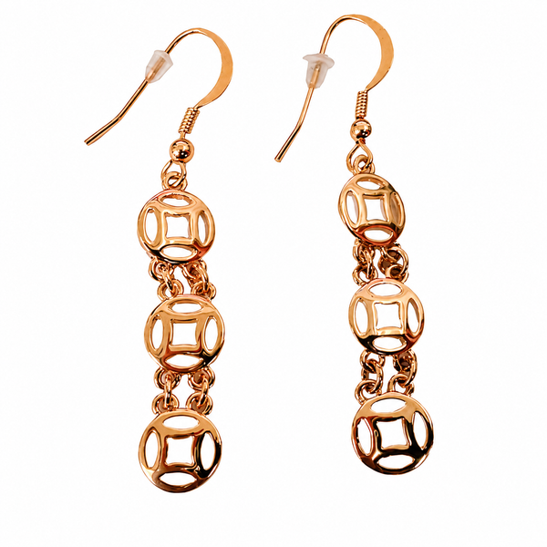 3 Coin Drop Earrings