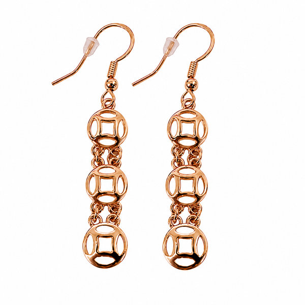 3 Coin Drop Earrings