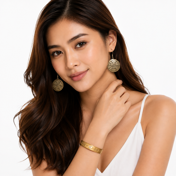 Earring - Oh Mane Padme Hum & Evil Eye