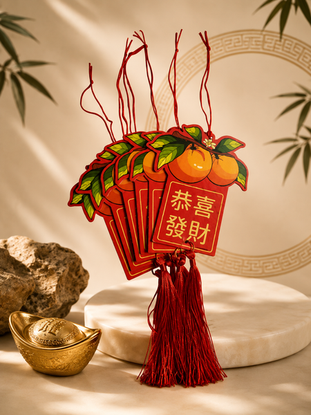 Style 2 - Lucky Orange Good Luck Decor plus Tassle