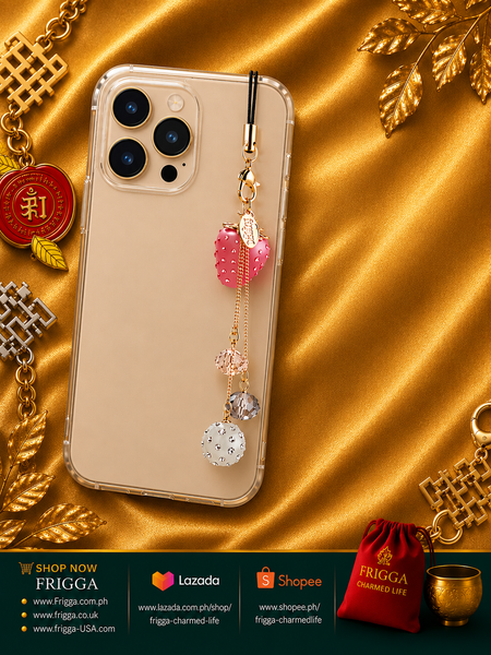 Cellphone Charm Sparkly Apple