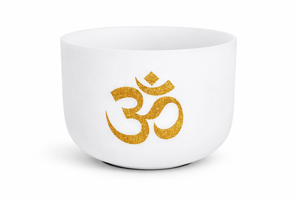 Crystal Singing Bowl with OM Symbol