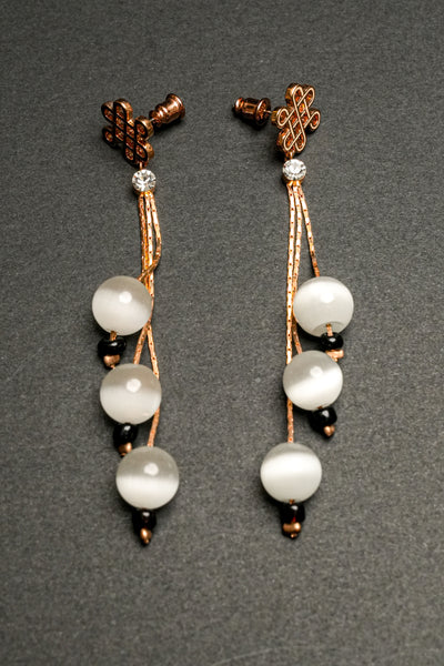 Mystic Knot Earrings with Drop Beads