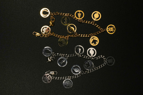 9 Charm Pendant Bracelet