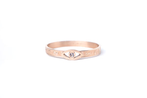 Evil Eye Bangle with Ultimate Mantra Protections - Rose Gold