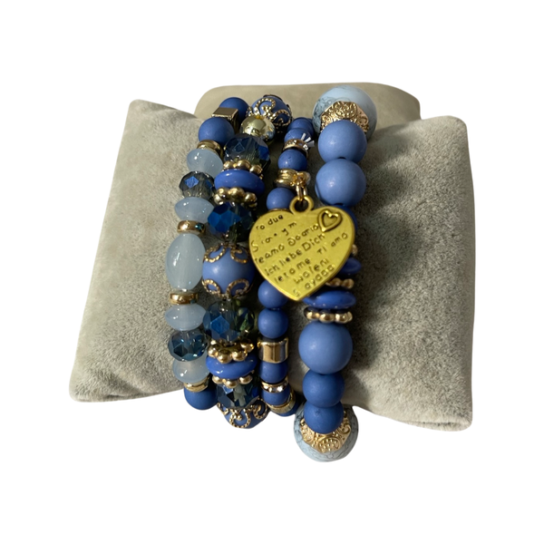 Lucky Buddha Bracelet with Heart (Assorted Colors)