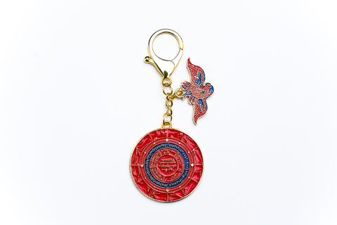 Crimson Phoenix Lunar Mansions Harmonizing Keychain