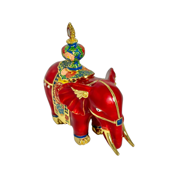 Bejewelled Red Prosperity Elephant
