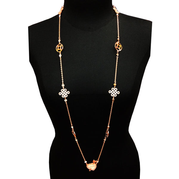 Mystic Knot Necklace with Heart