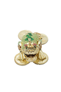 Bejewelled 3 Legged Toad with Coin