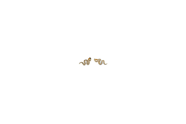 Snake Earrings-Gold