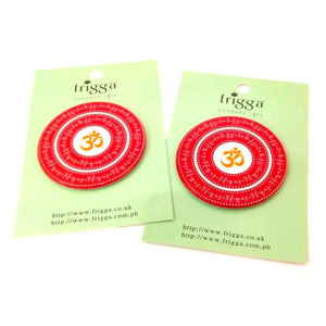 Red Mantra Fridge Magnet